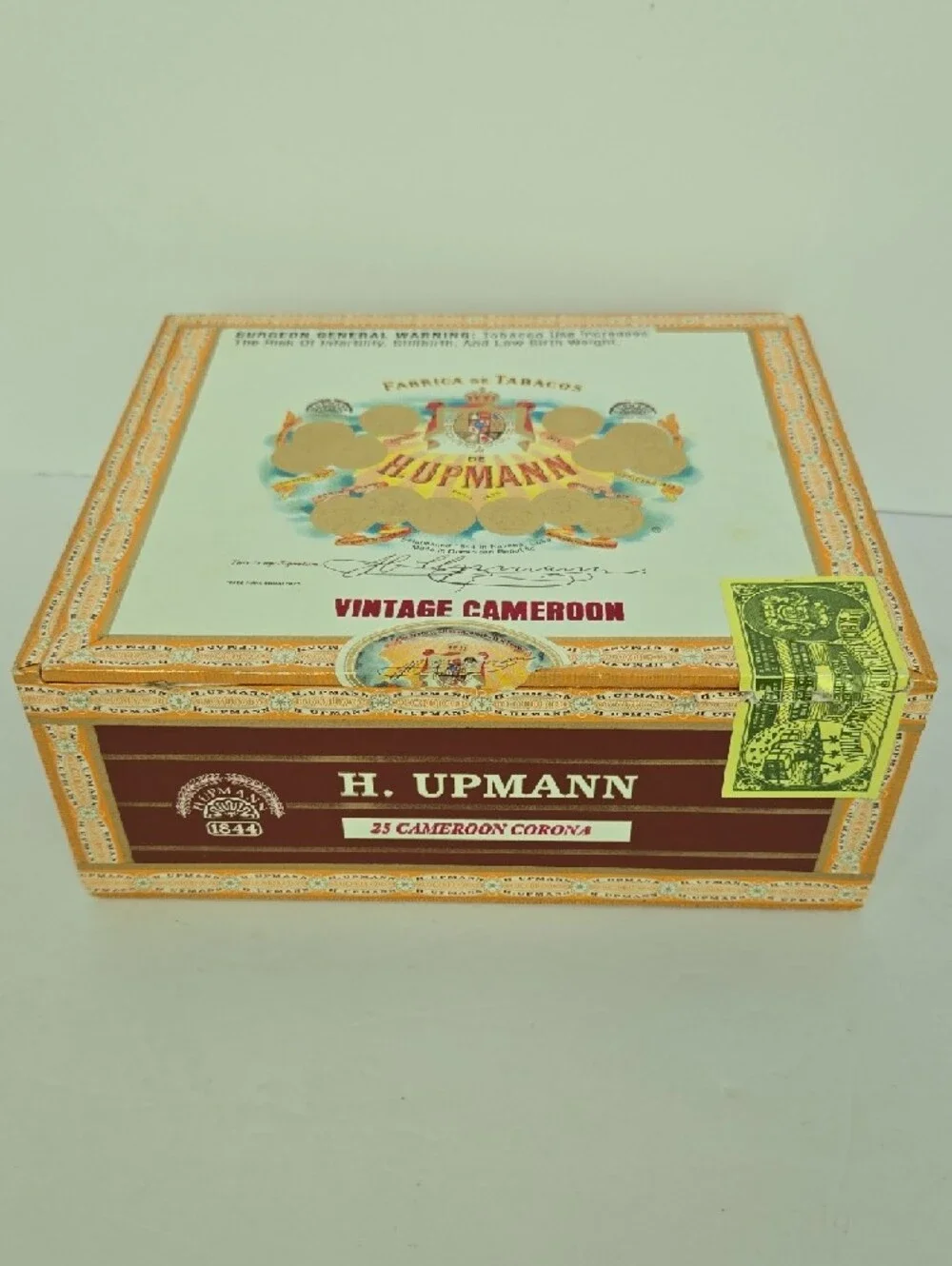 Vintage H. Upmann Vintage Cameroon Empty Cigar Craft Box